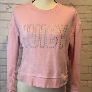 Pink juicy crew neck sweatshirt size small